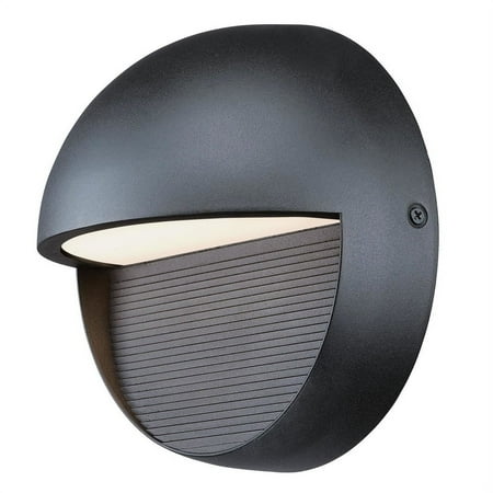 Westinghouse 6579000 12W Winslett Dimmable LED Outdoor Wall Fixture with Textured Black Finish & Frosted Glass, Dark Sky Friendly