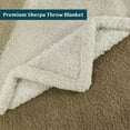 thumbnail image 4 of PAVILIA Fluffy Sherpa Throw Blanket Ombre | Gradient Plush, Soft, Fuzzy, Decorative Accent Throw Blanket for Couch Sofa Twin Bed | Cozy Warm Decorative Furry Faux Fur Blanket, 60x80 Inches Taupe, 4 of 7