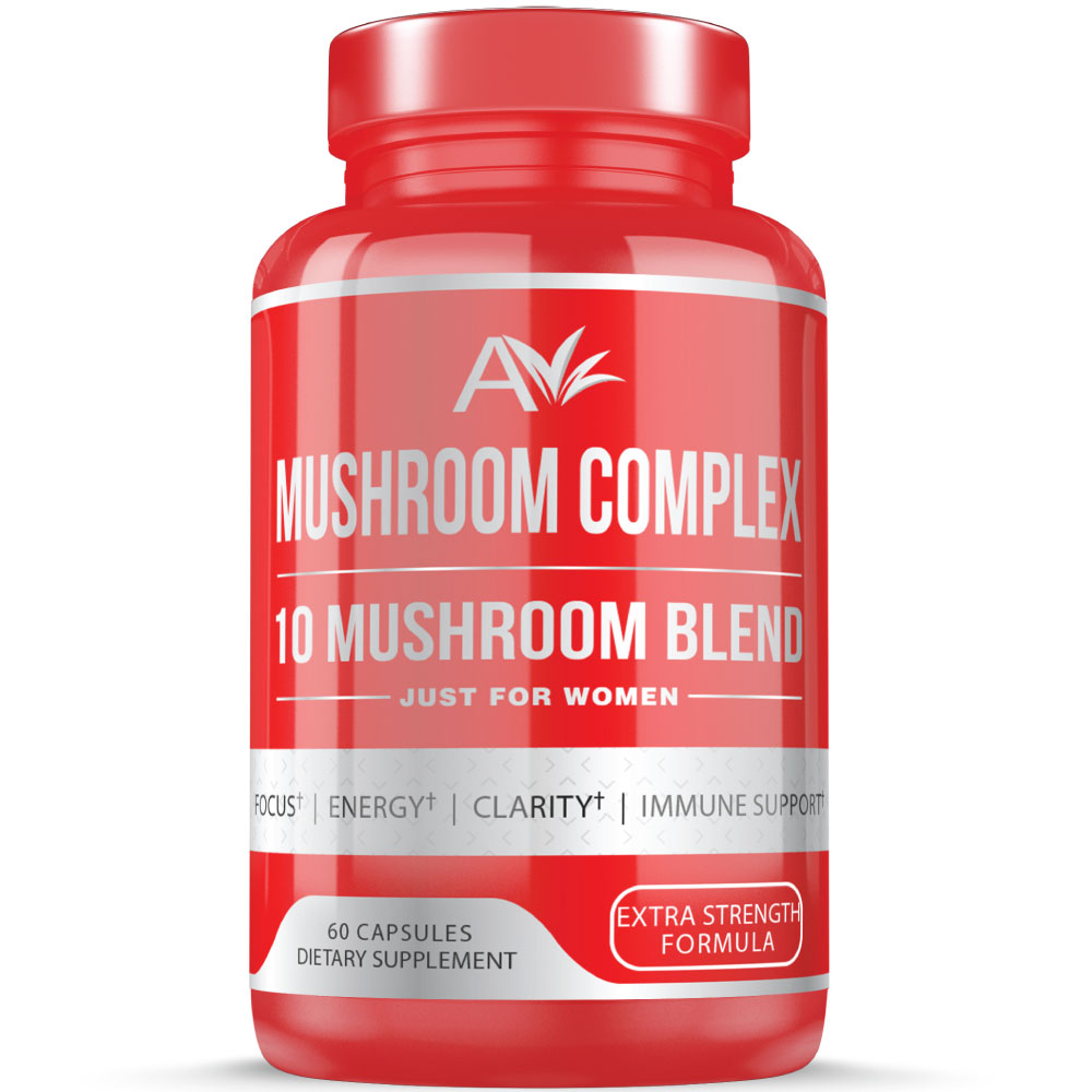 Powerful Mushroom Complex Just for Women 10 Mushroom Supplement (Cordyceps,Reishi,Shitake,Lions