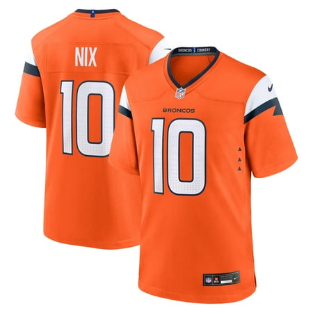 Men's Nike Bo Nix Orange Denver Broncos Player Game Jersey