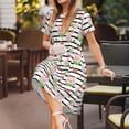 thumbnail image 3 of Disketp Pig And Watermelon para Vestido de Manga Corta para Mujeres, Vestidos de Verano para Mujeres, Casual y Holgado para la Playa, 3 of 6