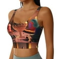 thumbnail image 2 of Pofeuu Colorful Cake Ice Cream Print Sports Bra for Women Sexy Vest Yoga Running Gym Fitness Crop Bras Tops-XX-Large, 2 of 8
