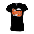 thumbnail image 1 of WDTFS T-Shirt à Manches Courtes Noir "What Does The Fox Say" pour Femmes, 1 of 1