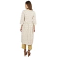 thumbnail image 4 of Moomaya Kurti Ligne A en Rayonne à Manches 3/4 Tunique Imprimée en Rayonne Robe Kurta Ethnique pour Femmes, 4 of 7