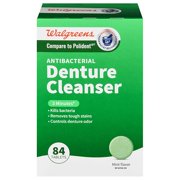 Walgreens Antibacterial Denture Cleanser Mint - 84.0 ea