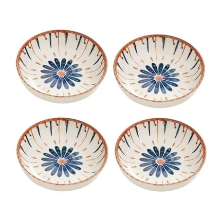 

Haifle/Plant Flower Pattern Sushi Soy Sauce Dish Sauce Dishes Ceramic Dipping Bowls 4pc Small Dipping Sauce Bowls For Hotpot-chrysanthemum-Set of 4
