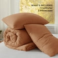 thumbnail image 3 of U by Bedsure 3 Pieces King Comforter Bedding Set, Caramel Comforter Set for All Seasons, 1 Lightweight Prewashed Comforter and 2 Pillowcases,King,Caramel, 3 of 6