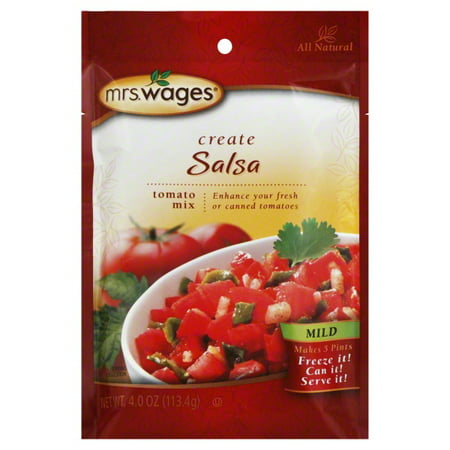 Mrs. Wages 4 Ounce Create Mild Salsa Tomato Mix (Best Green Tomato Salsa)