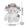 thumbnail image 7 of syligr Plush Sheep with Rose Bouquet Hat, Stuffed Animal Huggable Lamb Pillow 12 Inch, Cute Floral Animal Plushie for Kids, Valentines Gift for Girlfriend, Nursery Decor with Magnetic Feature, 7 of 7