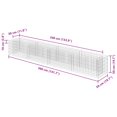 thumbnail image 4 of vidaXL Gabion Lit Surélevé Acier Galvanisé 360x50x50 cm, 4 of 5