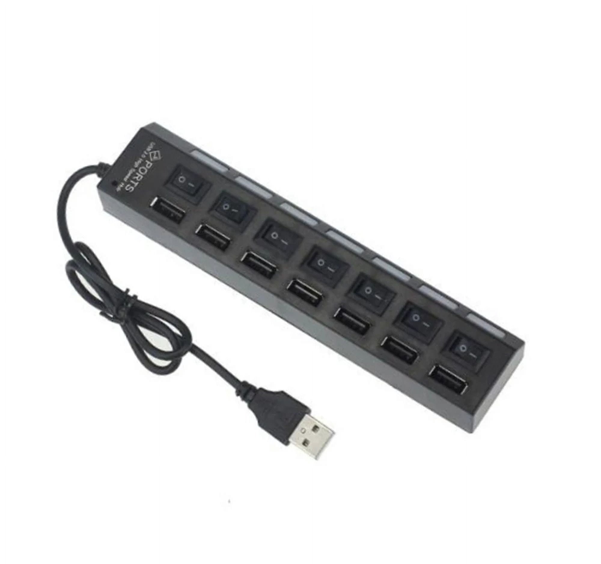 7 Ports USB 2.0 Hub USB Hub Multi USB Splitter Hub Use Power Adapter 4/7 Port Multiple Expander ,Fast Charging Devices