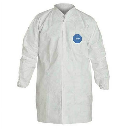 Dupont Lab Coat,L,White,Tyvek(R) 400,PK30 TY216SWHLG003000