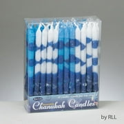 Decorative Blue & White Chanukah Candles