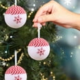 thumbnail image 6 of Christmas Balls, 3pcs Red and White Snowflake Ornaments Set Foam Hanging Decorations for Christmas Tree Holiday Party Home Decor 2025, 6 of 6