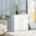 thumbnail image 2 of HOMCOM Storage Cabinet Floor Standing Kitchen Sideboard Louvred Door, 2 of 10