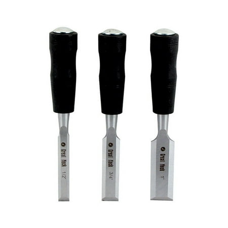 UPC: 0076812011527 | Great Neck 1 in. W Forged Steel Wood Chisel Set 3 pk