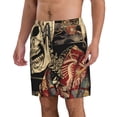 thumbnail image 2 of Lsque Maillot de Bain Gothique à Motif Floral Oriental pour Hommes, Short de Bain Hawaïen Séchage Rapide avec Poches-Moyen, 2 of 6