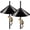 Pole mount-2, variant on Squirrel Baffle for Bird Feeder Pole, Outside Hanging Mount Bird House Guard for Outdoor Shepherd’s Hook,19 Inch Diameter, 1 Pack