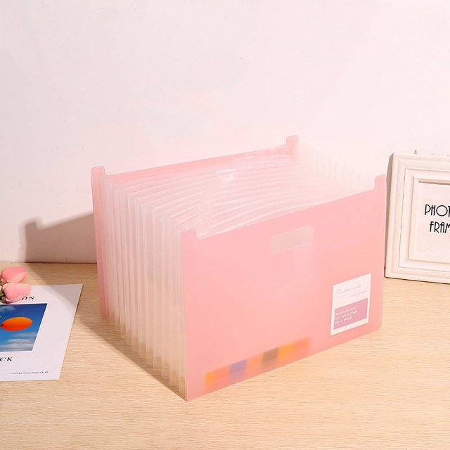 Bolsa de papel de prueba de múltiples capas, bolsa de órgano vertical, bolsa de almacenamiento de datos A4, carpeta PP portátil para oficina de estudiantes