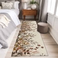 thumbnail image 4 of 2'x6' Rug Runners for Hallways Kitchen, Vintage Leaves Non Slip Entryway Beside Floor Carpet Runner, Farmhouse Botanical Floral Burlap Washable Laundry Room Bedroom Throw Rugs Mat for Family Pet, 4 of 8