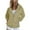 Khaki, variant on Womens Coats Outerwear Winter Women's Casual Color Zip Hood Long Sleeve Pocket Jacket Blouse