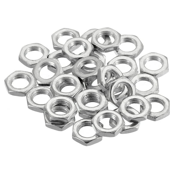 Unique Bargains M8x1.0 Steel Hex Nuts Zinc Plated Hardware Nuts Screw Bolt Fasteners 3mm Height 30 Pack