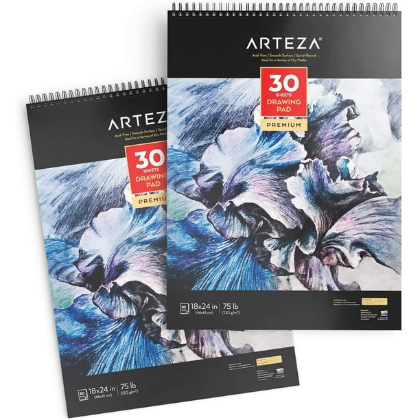 Arteza Drawing Paper Pad, 18"x24", 30 Sheets 2 Pack (ARTZ8381