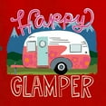 thumbnail image 2 of Happy Glamper | Fancy Camping Camper Van Caravan | Nature Lover Womenâ€™s Standard V-Neck Tee, Red, L, 2 of 5