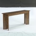 thumbnail image 4 of Demi Bonn 70.9" Console Table, Wood Sofa Table Hallway Table with Double Pedestal, Foyer Display Table, Brown, 4 of 6