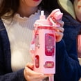 thumbnail image 3 of DabuLiu Kawaii Water Bottle for Girls Cute Kids Water Bottles with Straw Square Drinking Bottle, Portable Leakproof Water Jug for School, 30 oz (Pink-900ml), 3 of 7