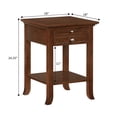 thumbnail image 5 of Convenience Concepts American Heritage Logan 24.25 in. End Table with Charging Station and Shelf in Espresso, 5 of 7