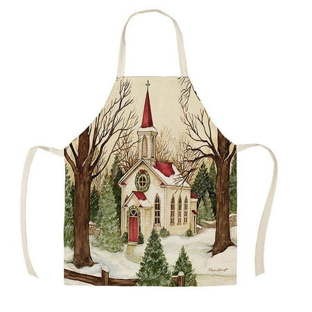 

Mackneog Christmas Series Apron Easy To Clean Not Easy To Get Dirty Not Easy To Get Oily Sleeveless Apron Christmas Apron，Gift on Clearance