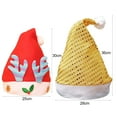 thumbnail image 6 of Red Christmas Hat Soft Bright Color Applique Adorable Fabric Santa Claus Christmas Hat for Party, 6 of 8