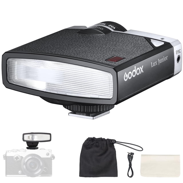 Cámara Flash Godox Lux Junior Retro GN12 6000K para Fujifilm