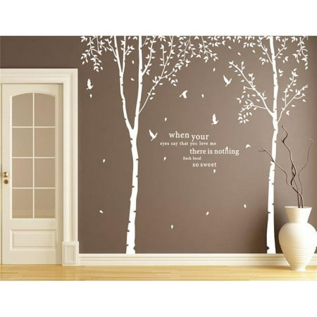 Popeven White Tree Decal Large Wall Art Tattoo Popeven White Tree Decal Large Wall Art Tattoo Mural Stickers Decals