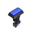 thumbnail image 4 of Botón de empuje para juegos 49x33 Rectángulo 12V Interruptor de botón iluminado LED con microswitch para arcade video azul 5 piezas, 4 of 5