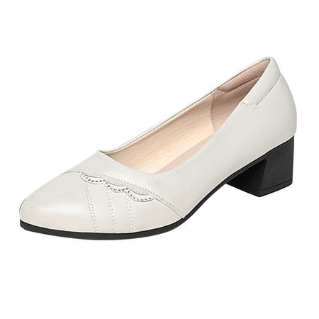 

GEZHEN Women s Shoes Ethnic Rhinestone Leather Casual Solid Color Medium Heel Thick Rhinestones Fashion Chunky Shoes Non Slip Low Top Platform Shoes