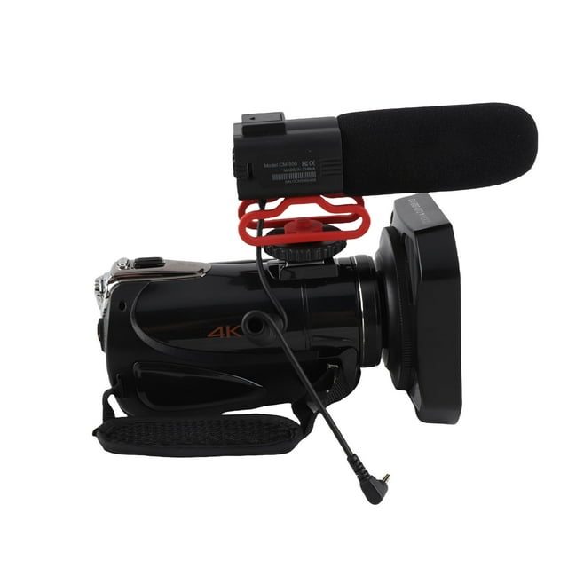Videocámara 4K 30MP, Zoom 32x IR Visión Nocturna 3.0IPS Rotación Pantalla Táctil Cámara DV Wifi Con Capucha Para Viajes