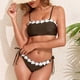 thumbnail image 2 of Conjunto de Bikini de Cintura Alta para las Mujeres Bandaje sin Espalda Sólido Traje de Baño de Dos Piezas con Sujetadores Acolchados Extraíbles, Diseño de Corte Alto para Vacaciones en la Piscina de, 2 of 9