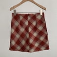 thumbnail image 7 of Women's Tennis Skirts Summer Women Style Autumn Winter High Waisted Plaid Woolen A Line Skirt Red L, 7 of 7