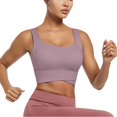 thumbnail image 4 of WHEANG Sports Bras for Women Yoga Beauty Sports Bra with Removable Pads High Support Workout Top Shockproof Running Athletic Vest Bra for Gym Fitness Activewear Size XL Pink, 4 of 4