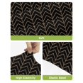thumbnail image 4 of Simple Line Black Bar Stool Covers Set of 4, Black Modern Art Geometric Stretch Washable Bar Chair Covers with Backs, Removable Pub Counter Height Chair Cover for Kitchen Dining Room Cafe, 4 of 7