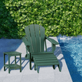thumbnail image 3 of Folding Adirondack Ottoman set of 2, HDPE Outdoor Adirondack Chair Footrest for Outside Indoor,19.7in W, Dark Green(Set of 2), 3 of 6