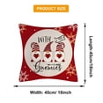thumbnail image 2 of Christmas Pillow Covers 18"x18" Set of 4 for Christmas Decor Holiday Rustic Linen Pillow Case for Sofa Couch Christmas Decorations, 2 of 4