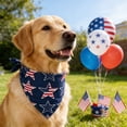 thumbnail image 5 of Patriotic 4th of July Dog Bandana, American Flag Dog Bandanas Triangle Bibs Scarf for Medium and Small Dogs, 5 of 6
