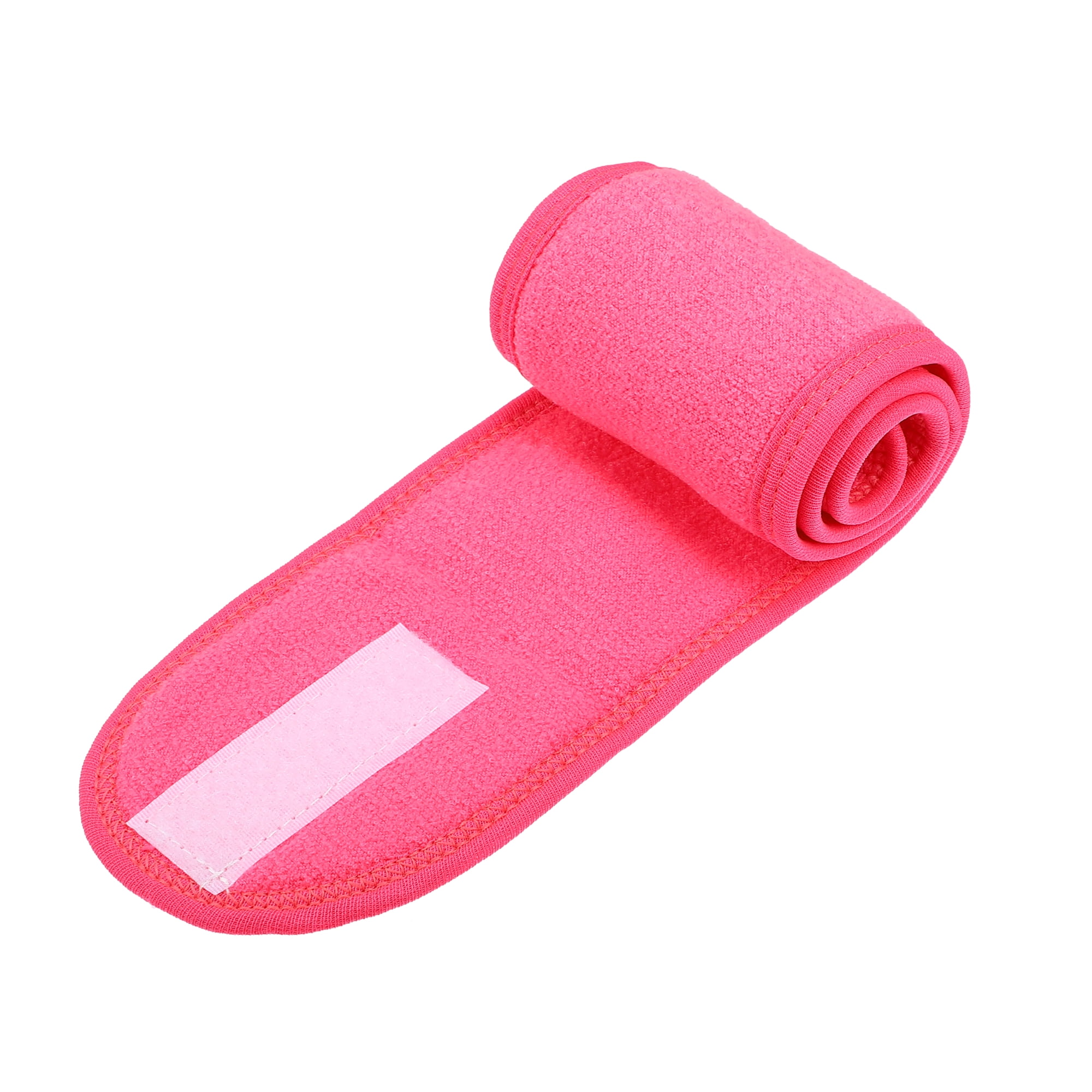 Unique Bargains 4 Pcs Spa Headband for Face Washing and Bathing Rose Red