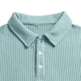 thumbnail image 7 of Fengqque Mens Casual Polo Shirt Summer Short Sleeve Vacation Button Beach Knit Stretchy Golf Shirts Blue XXXL, 7 of 7
