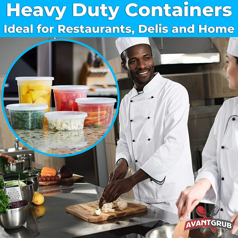 Translucent Heavy Duty Plastic Deli Containers 16oz 48ct