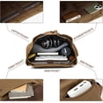 thumbnail image 4 of SPEKSEE Sac à Dos Rétro en Toile et Cuir pour Ordinateur Portable, Sac Unisexe Durable de 15,6 Pouces pour la Randonnée, le Travail et les Voyages, Sac de Jour Résistant à l'Eau, 4 of 6
