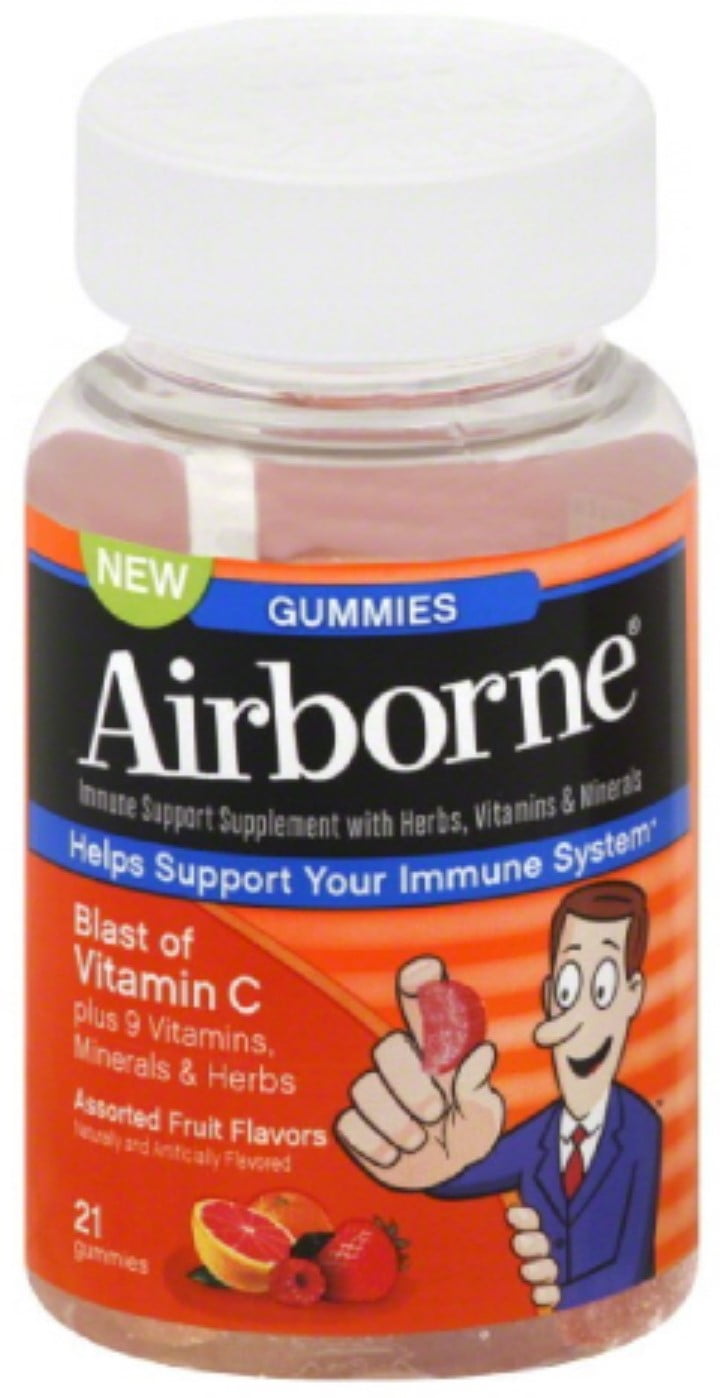 Airborne Gummies Assorted Fruit Flavors 21 Each (Pack of 2)
